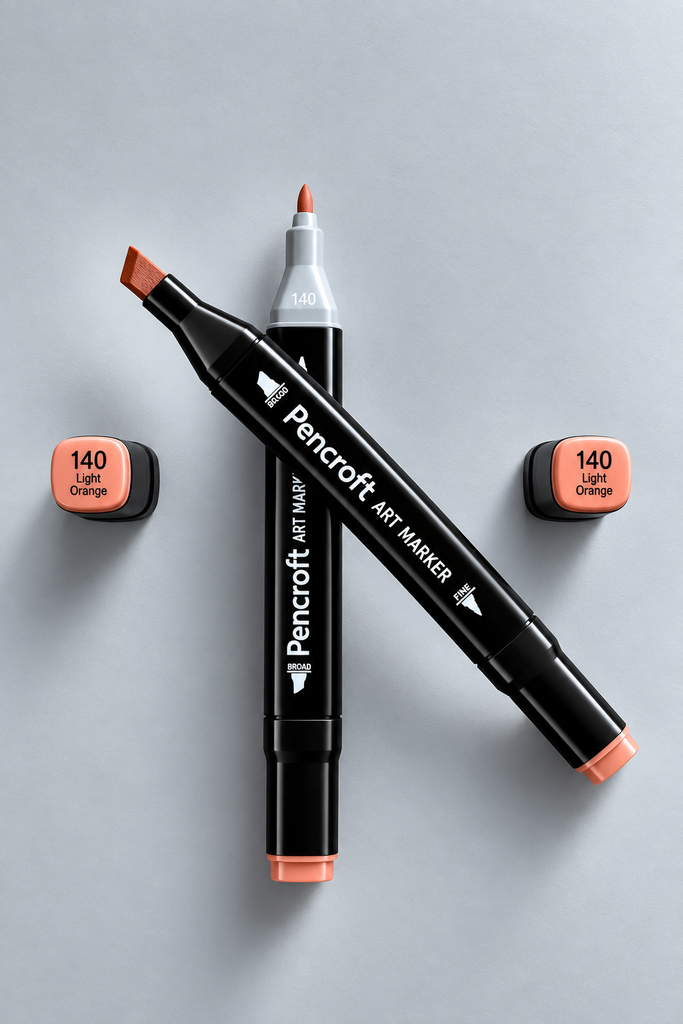 [140 Light Orange] Siyah Keçeli Kalem (140 Light Orange)