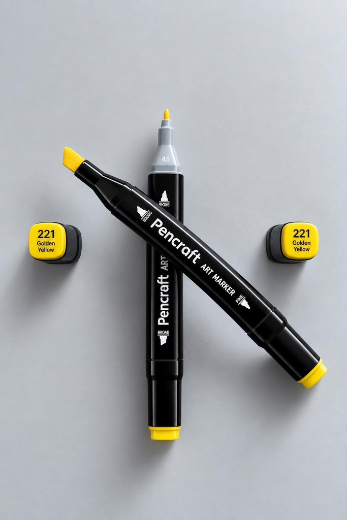[221 Golden Yellow] Black Felt Pen (221 Golden Yellow)