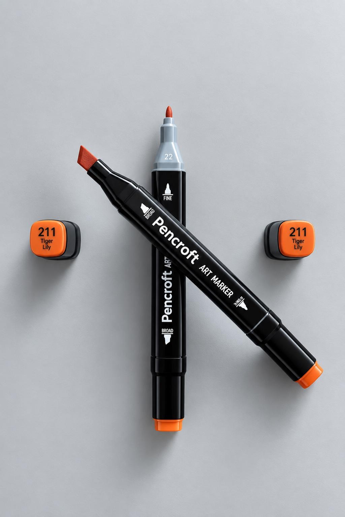[211 Tiger Lily] Black Felt Pen (211 Tiger Lily)