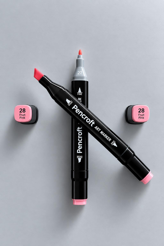 [28 Fruit Pink] Black Felt Pen (28 Fruit Pink)