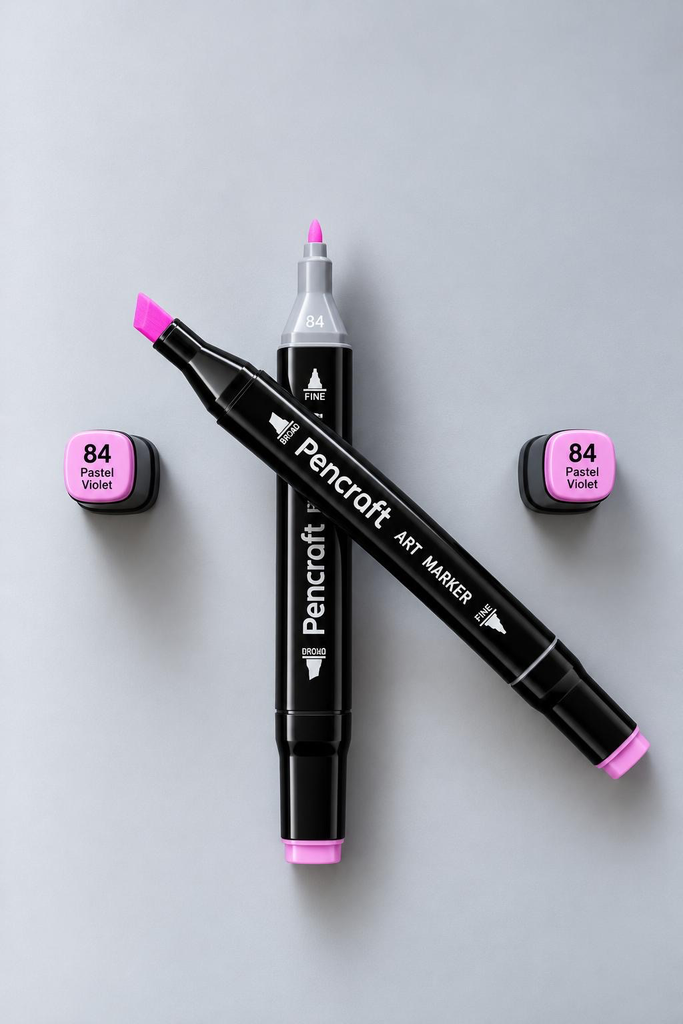 [84 Pastel Violet] Black Felt Pen (84 Pastel Violet)