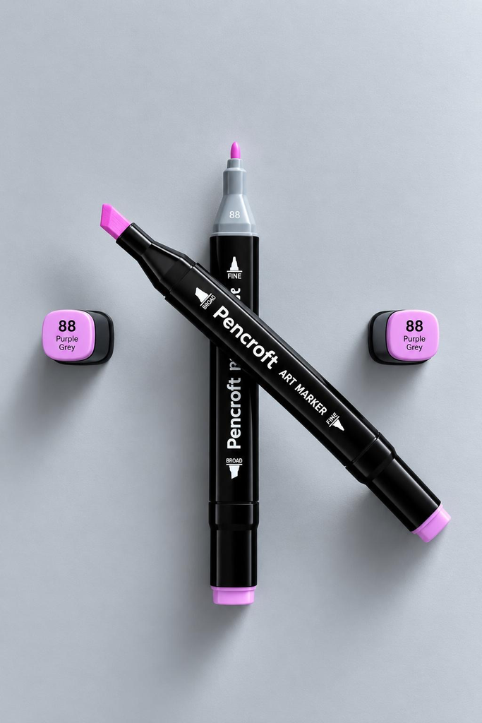 [88 Purple Grey] Siyah Keçeli Kalem (88 Purple Grey)