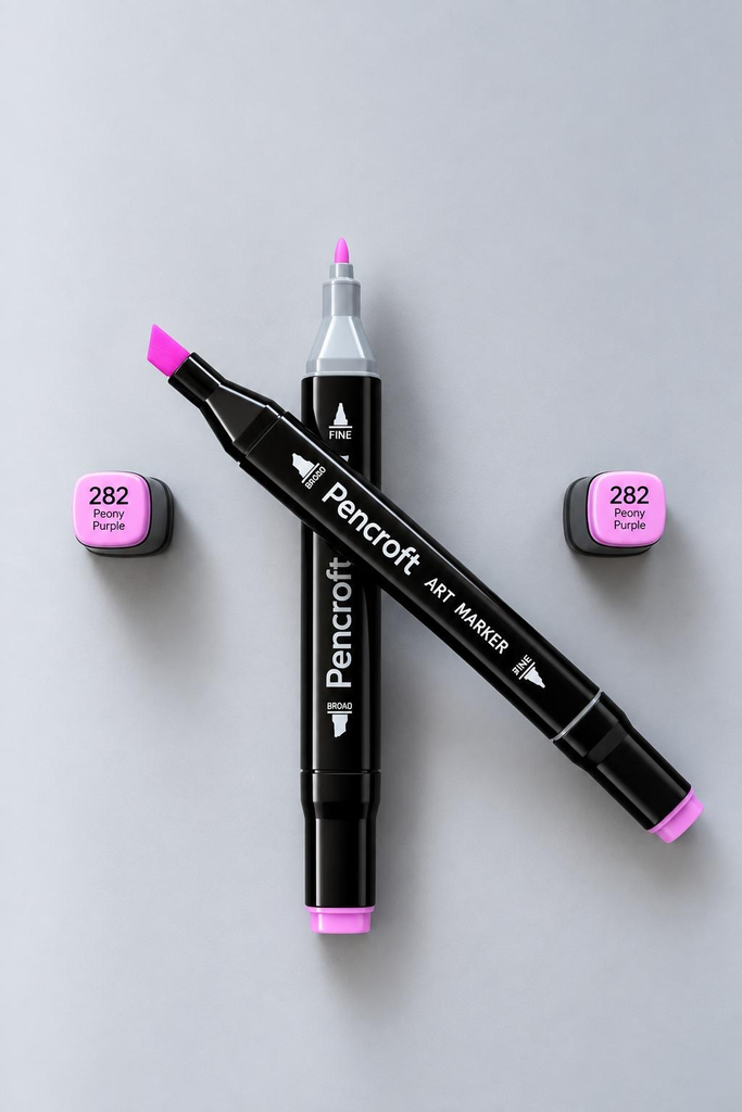 [282 Peony Purple] Siyah Keçeli Kalem (282 Peony Purple)