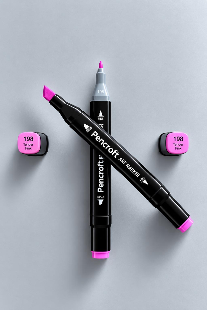 [198 Tender Pink] Siyah Keçeli Kalem (198 Tender Pink)