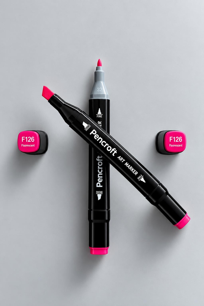 [F126 Fluorescent] Black Felt Pen (F126 Fluorescent)