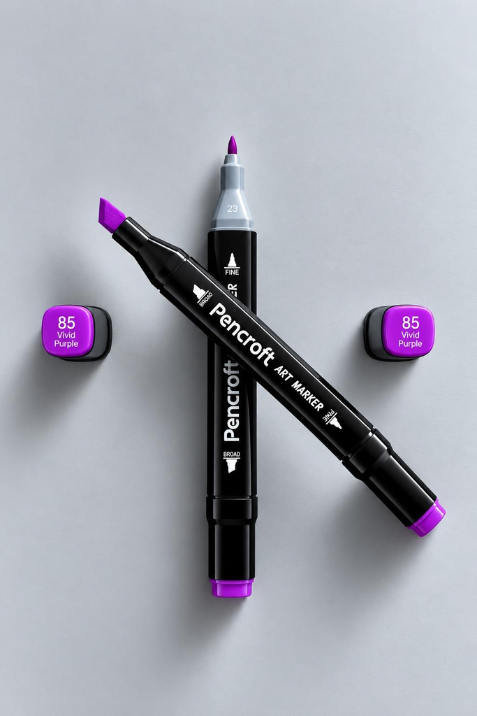 [85 Vivid Purple] Black Felt Pen (85 Vivid Purple)
