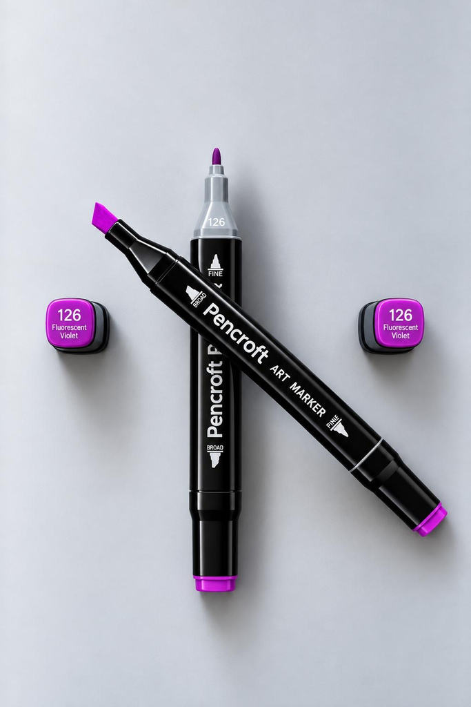[126 Fluorescent Violet] Siyah Keçeli Kalem (126 Fluorescent Violet)