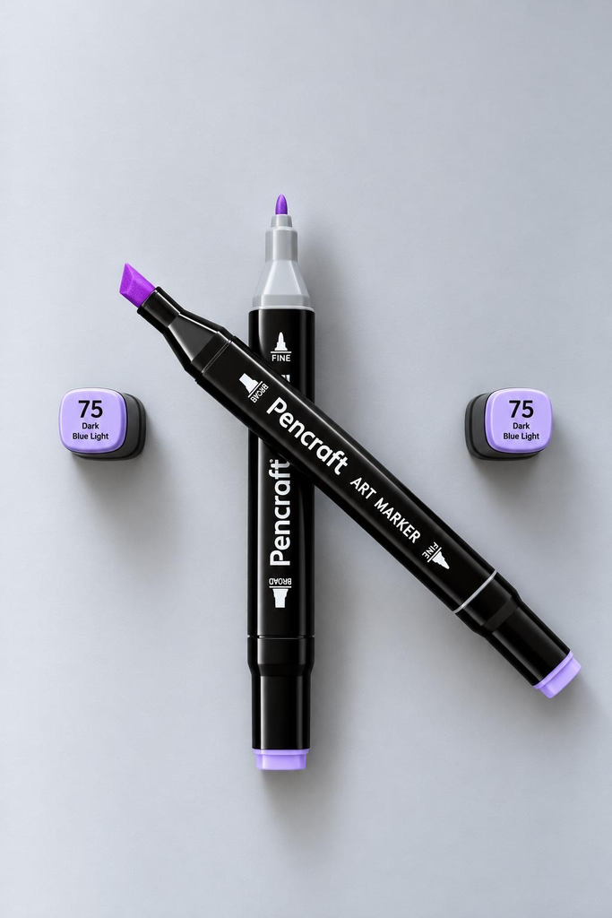 [75 Dark Blue Light] Black Felt Pen (75 Dark Blue Light)