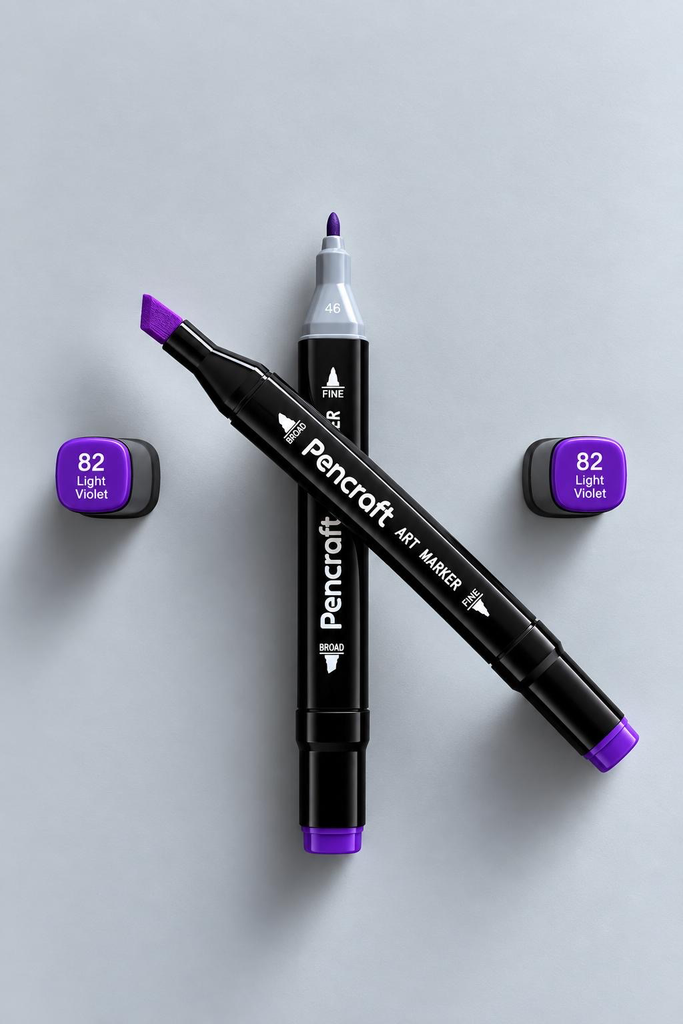 [82 Liht Violet] Siyah Keçeli Kalem (82 Liht Violet)