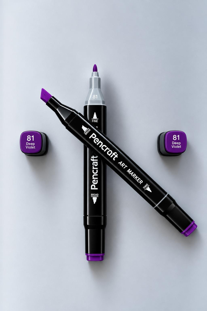 [81 Deep Violet] Black Felt Pen (81 Deep Violet)