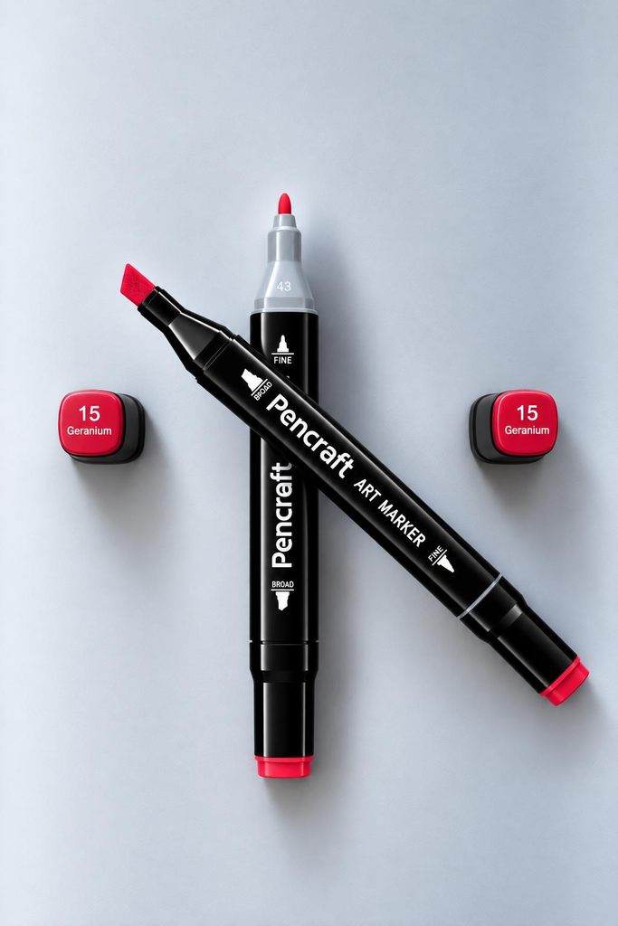 [15 Geranium] Black Felt Pen (15 Geranium)