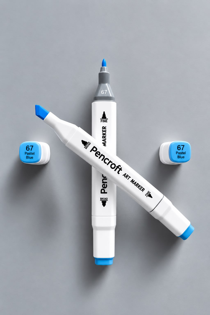 [67 Pastel Blue] White Felt Pen (67 Pastel Blue)