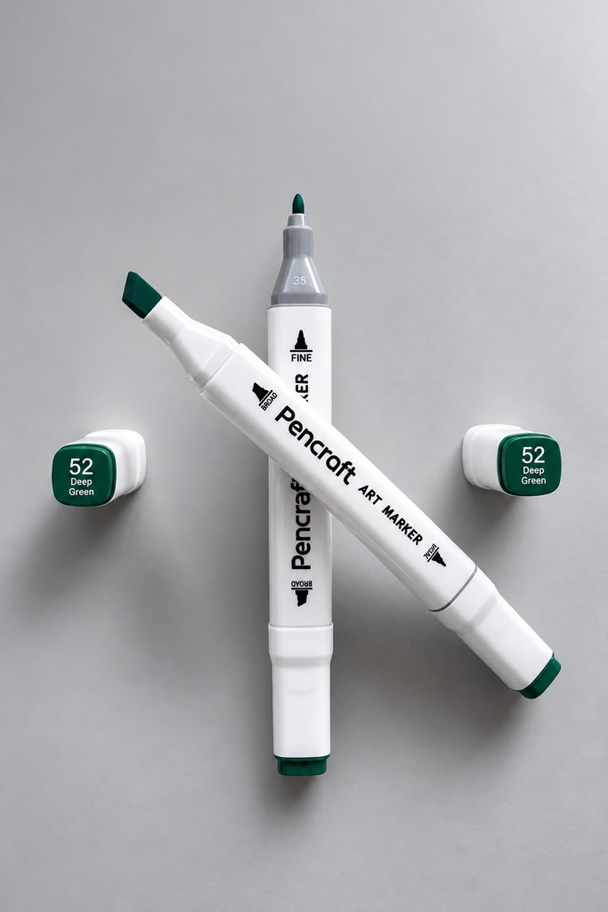 [52 Deep Green] Beyaz Keçeli Kalem (52 Deep Green)