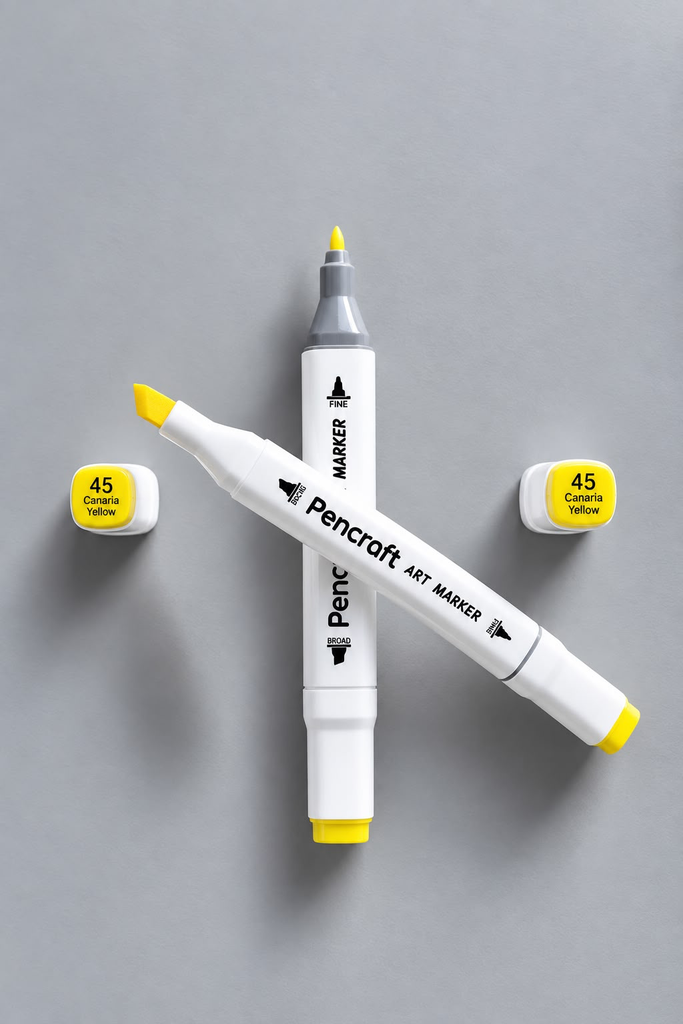 [45 Canaria Yellow] White Felt Pen (45 Canaria Yellow)