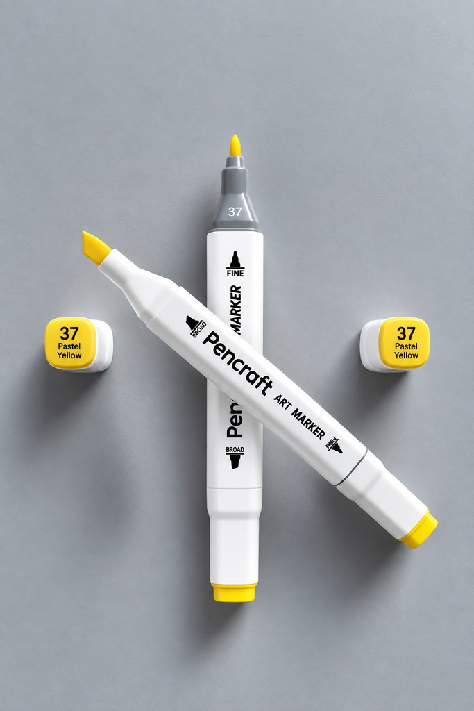 [37 Pastel Yellow] Beyaz Keçeli Kalem (37 Pastel Yellow)