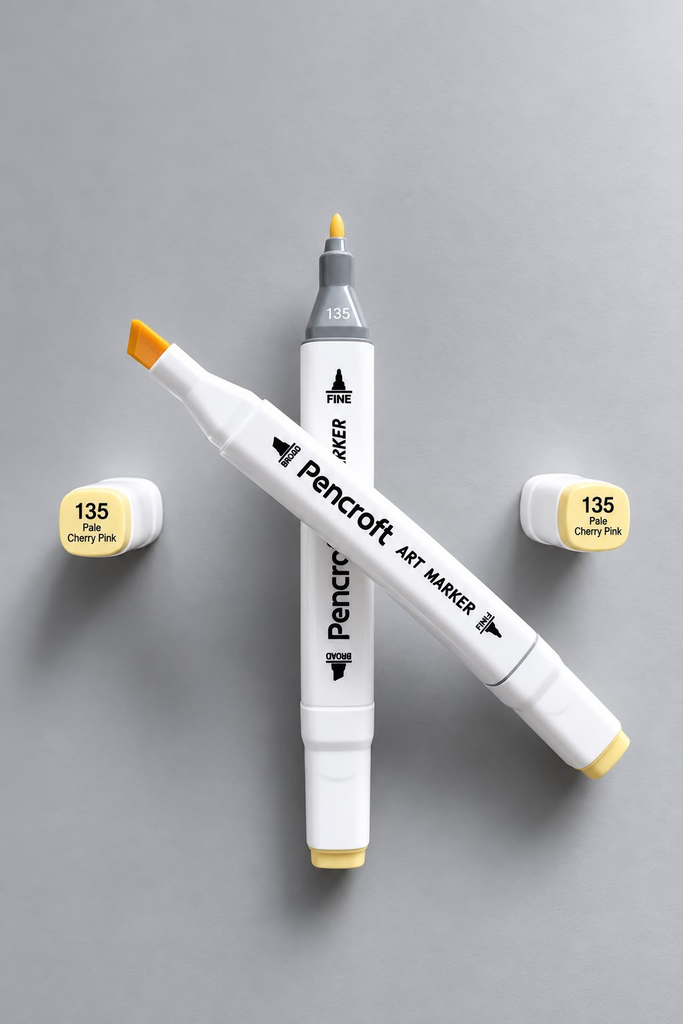 [135 Pale Cherry Pink] White Felt Pen (135 Pale Cherry Pink)