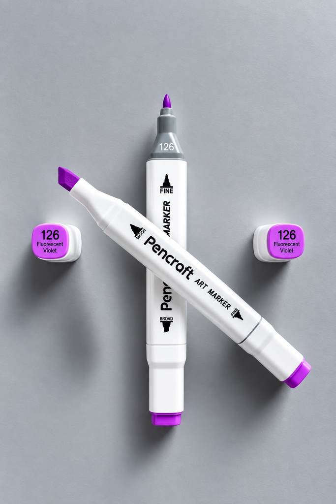 [126 Fluorescent Violet] Beyaz Keçeli Kalem (126 Fluorescent Violet)