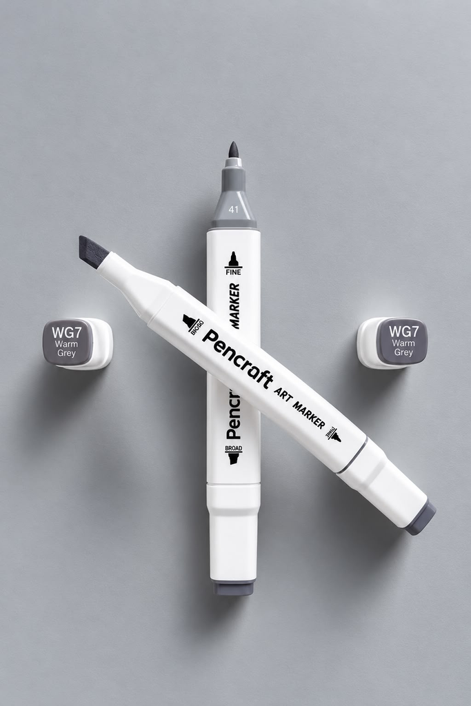 [WG7 Warm Grey] White Felt Pen (WG7 Warm Grey)
