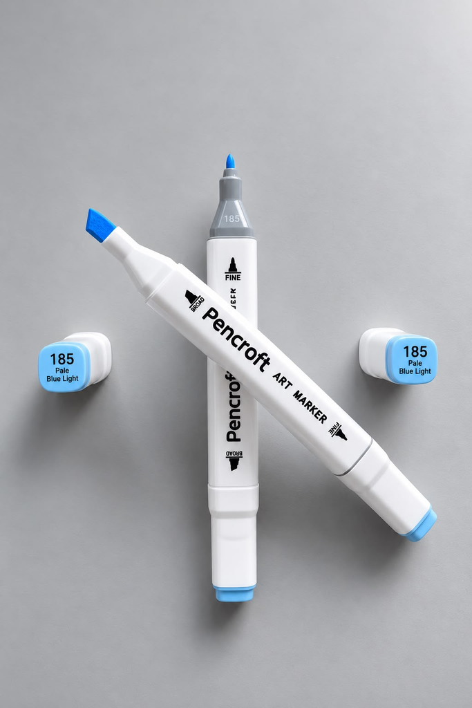 [185 Pale Blue Li̇ght] Beyaz Keçeli Kalem (185 Pale Blue Li̇ght)