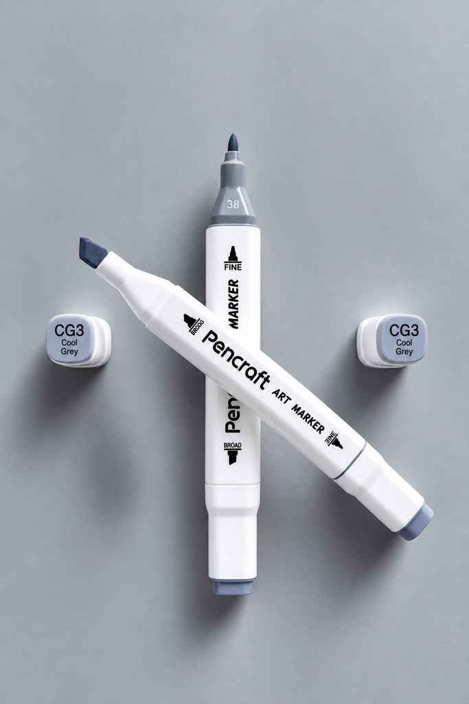 [CG3 Cool Grey] Beyaz Keçeli Kalem (CG3 Cool Grey)