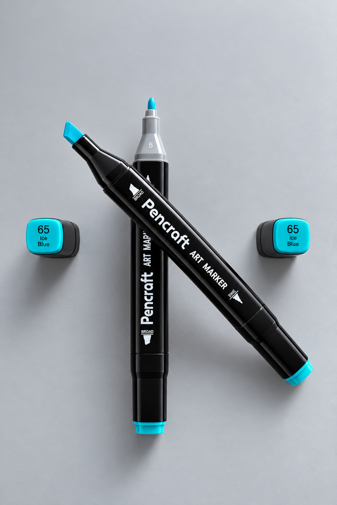 [65 Ice Blue] Siyah Keçeli Kalem (65 Ice Blue)