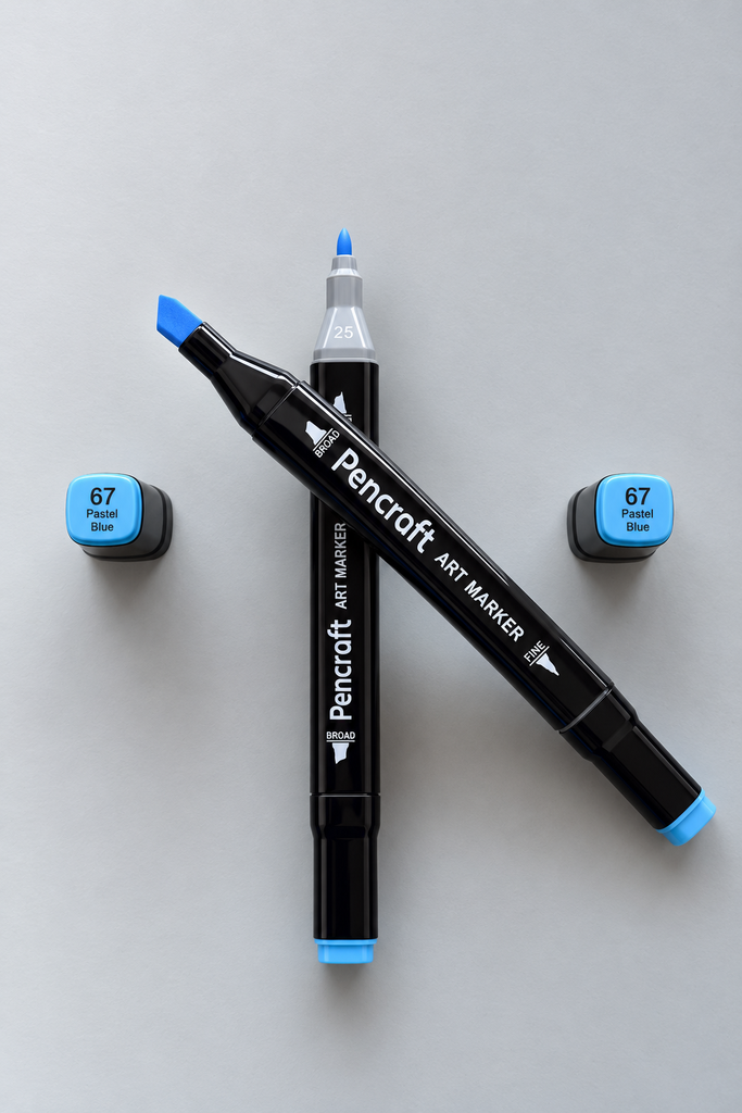 [67 Pastel Blue] Black Felt Pen (67 Pastel Blue)