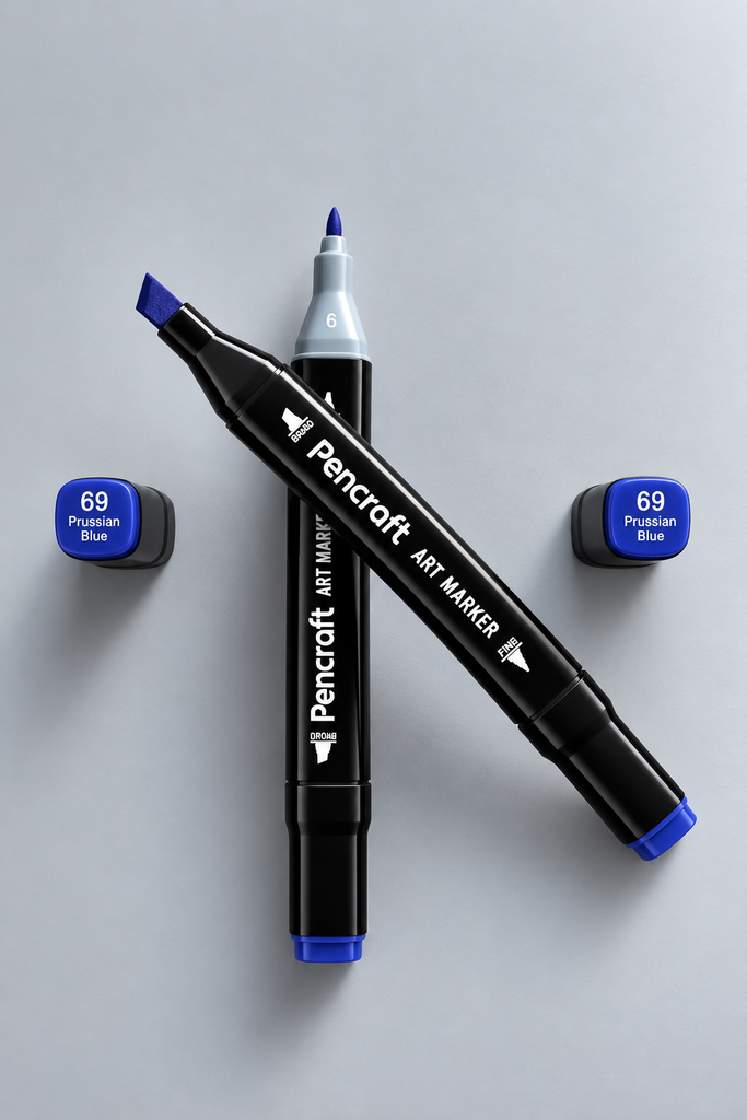 [69 Prussian Blue] Black Felt Pen (69 Prussian Blue)