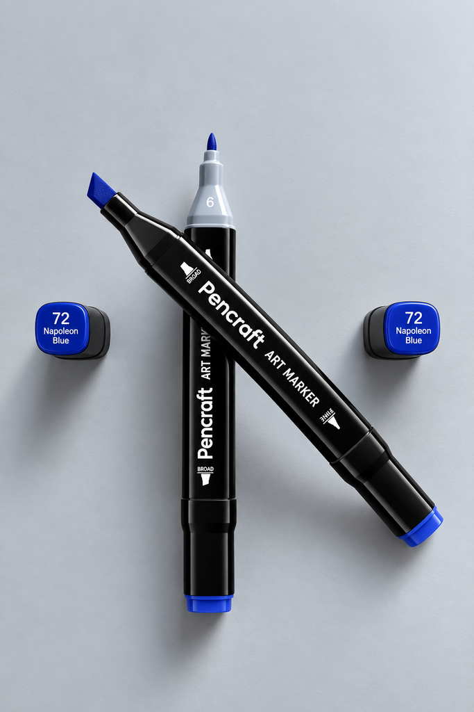 [72 Napoleon Blue] Siyah Keçeli Kalem (72 Napoleon Blue)
