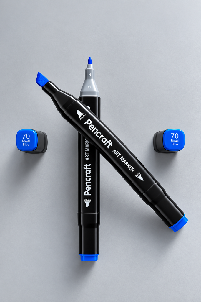 [70 Royal Blue] Black Felt Pen (70 Royal Blue)