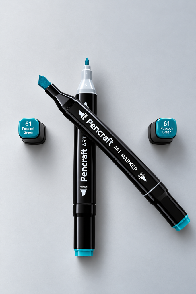 [61 Peacock Green] Black Felt Pen (61 Peacock Green)