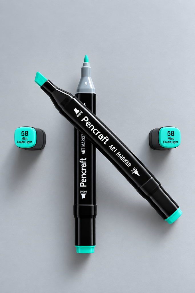 [58 Mint Green Light] Siyah Keçeli Kalem (58 Mint Green Light)
