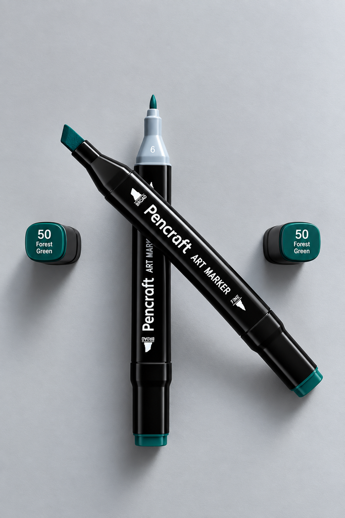 [50 Forest Green] Black Felt Pen (50 Forest Green)