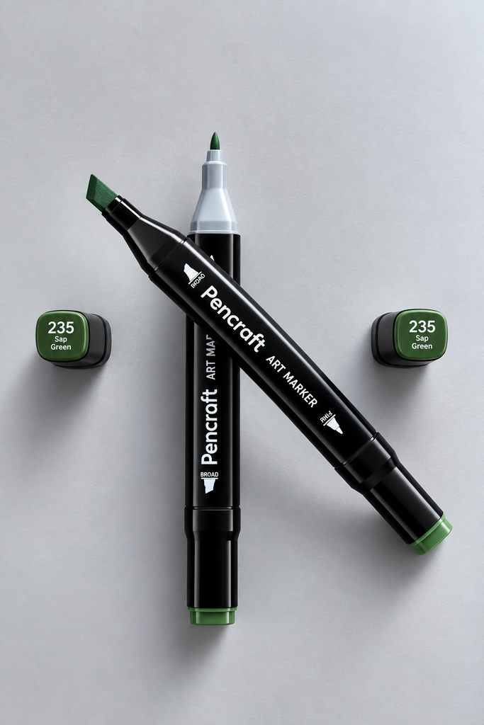 [235 Sap Green] Black Felt Pen (235 Sap Green)