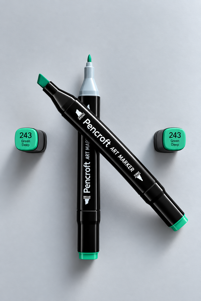 [243 Green Deep] Black Felt Pen (243 Green Deep)