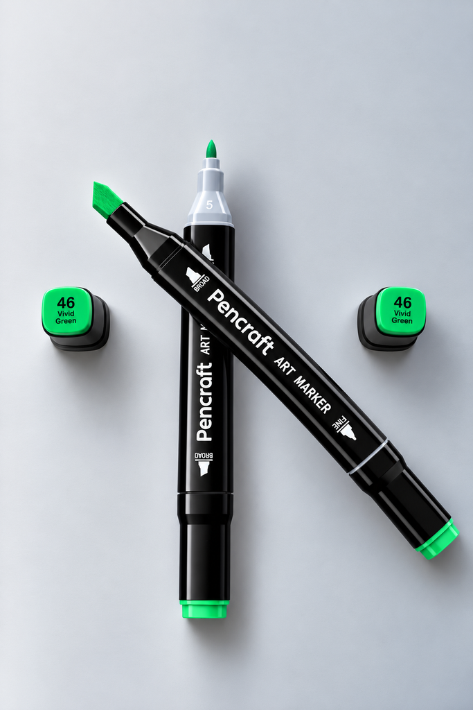 [46 Vivid Green] Siyah Keçeli Kalem (46 Vivid Green)
