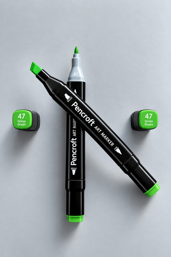 [47 Grass Green] Black Felt Pen (47 Grass Green)
